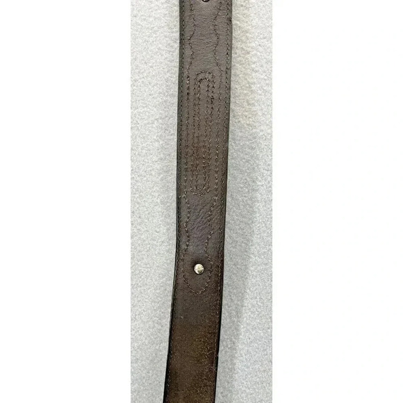 Nocona Belt Men 32 Brown Black LEATHER Concho String Lace Arrow Western - Picture 14 of 15